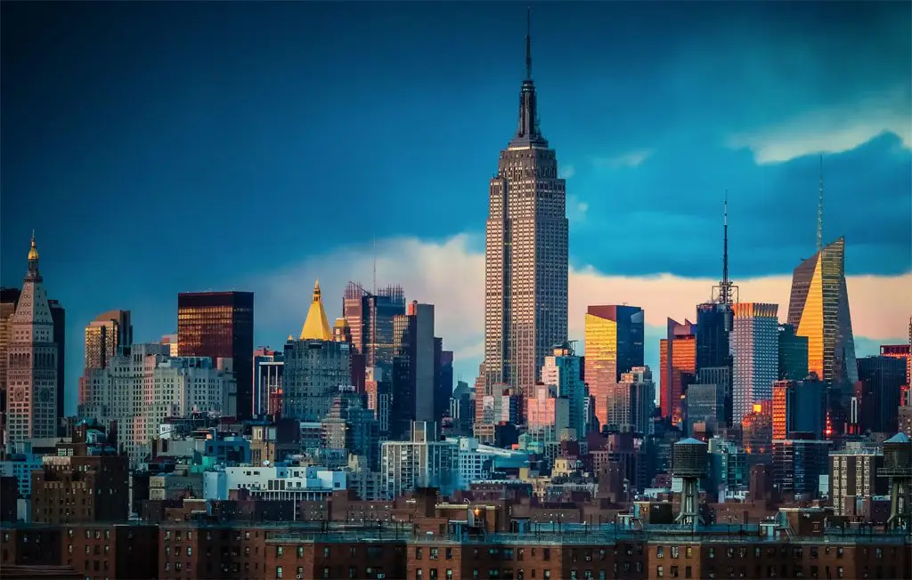 Vue de l'Empire State Building et New York