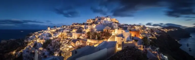 panorama de Santorin en Grèce