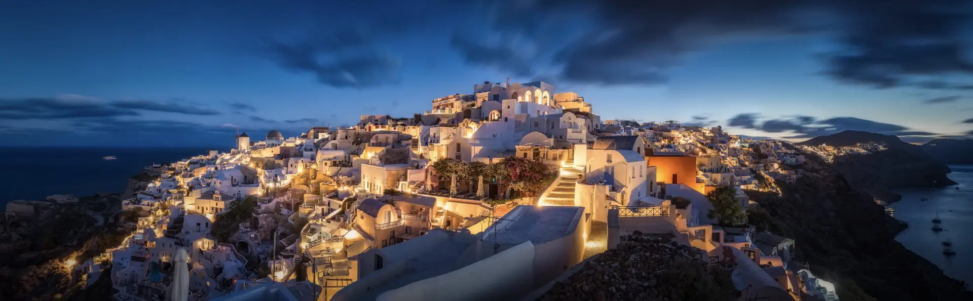 panorama de Santorin en Grèce