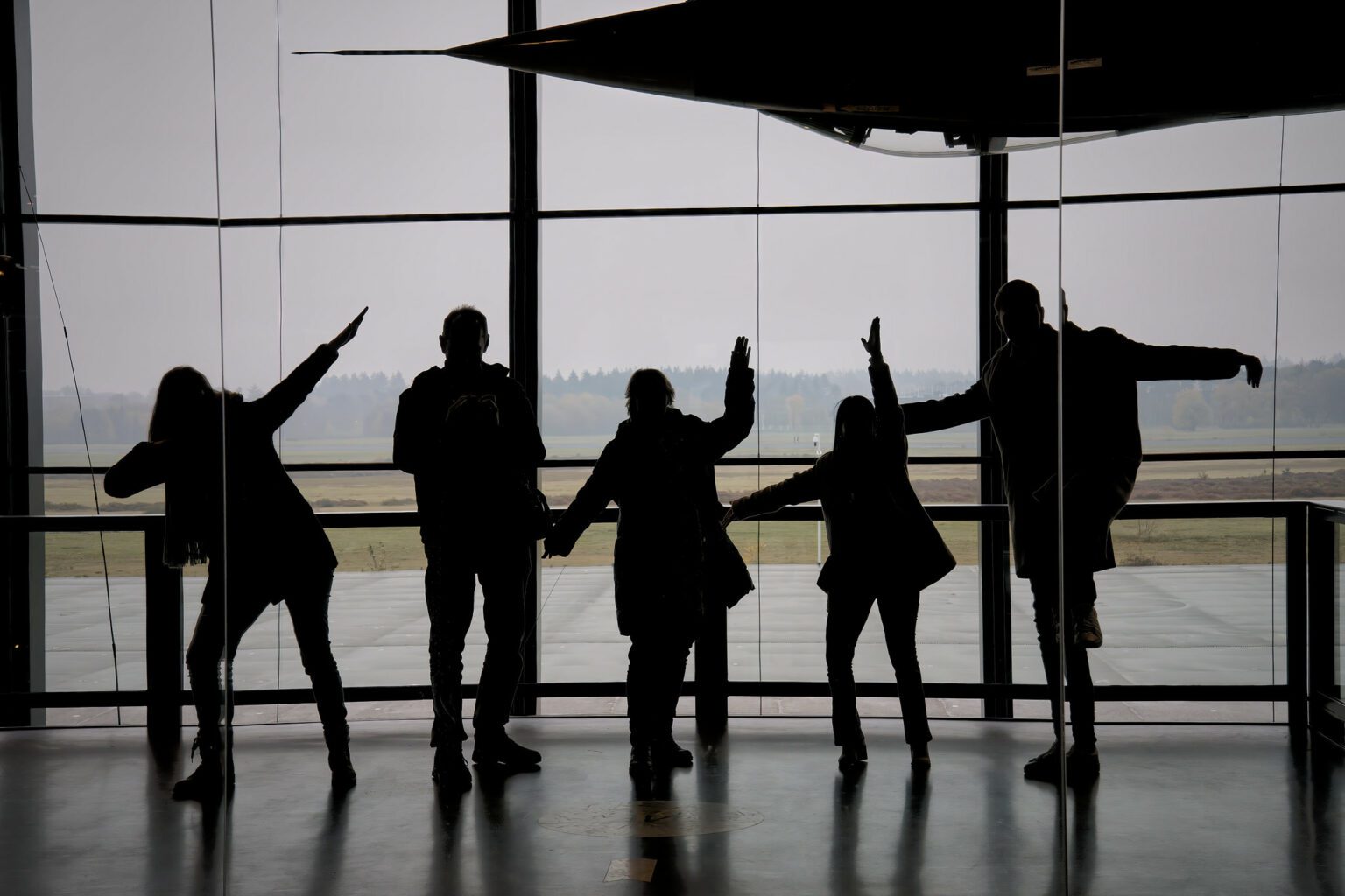 Family at the airport