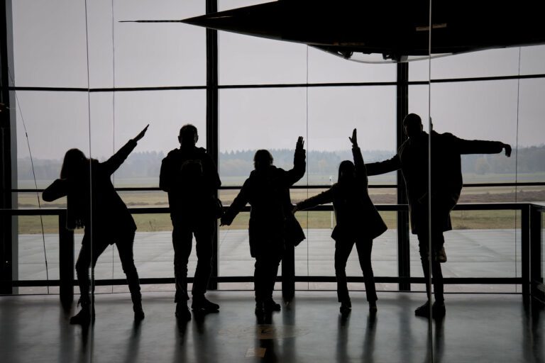 Family at the airport