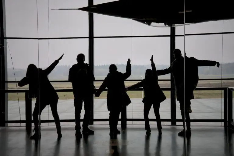 Family at the airport