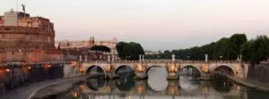 panorama d"'un pont de rome