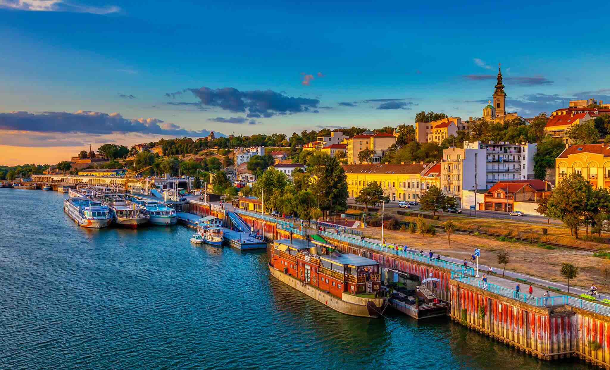 Coucher de soleil à Belgrade