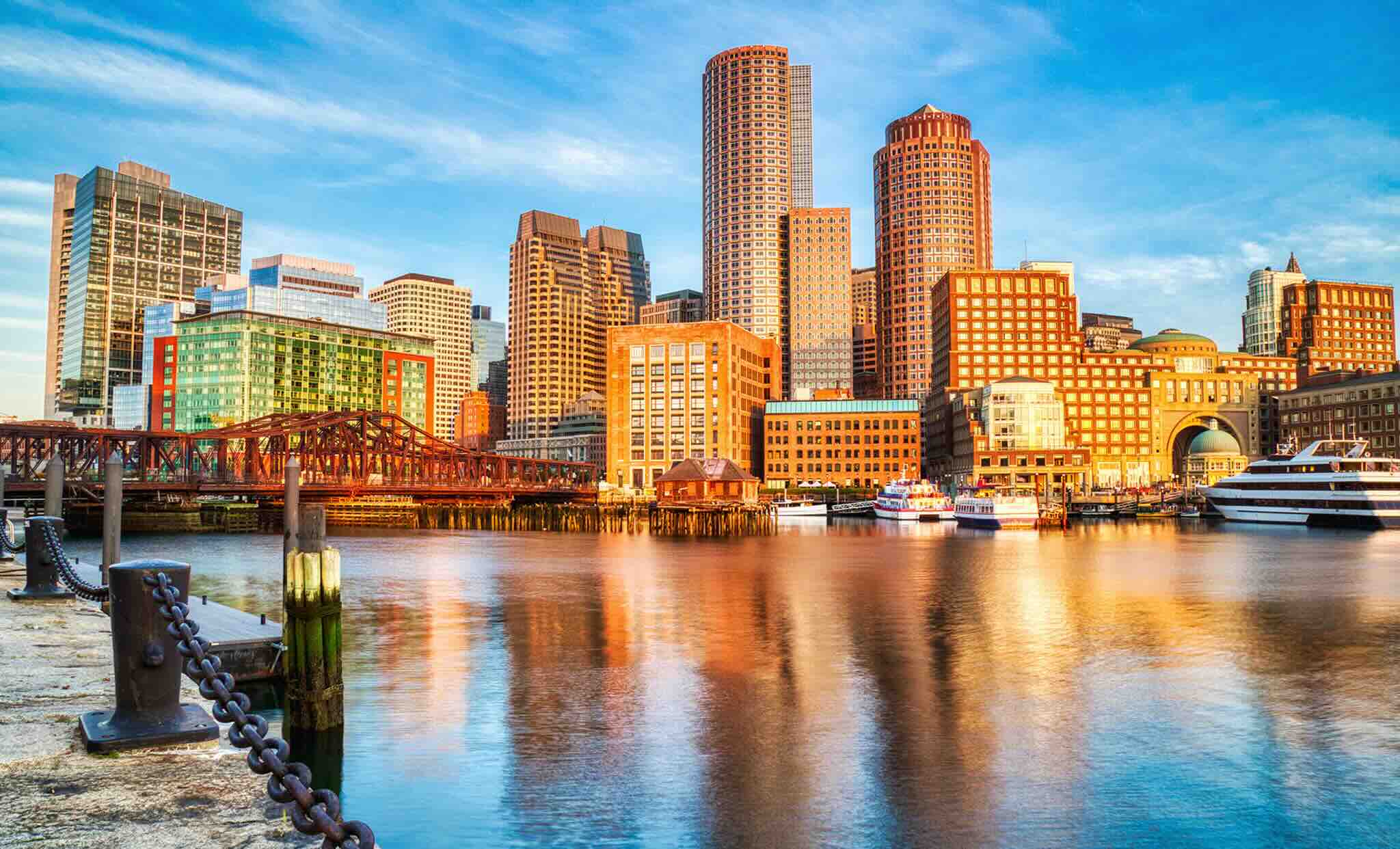 Vue de la skyline de Boston