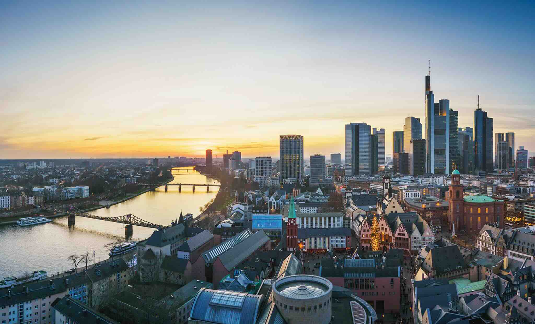Vue d'ensemble du centre de Francfort