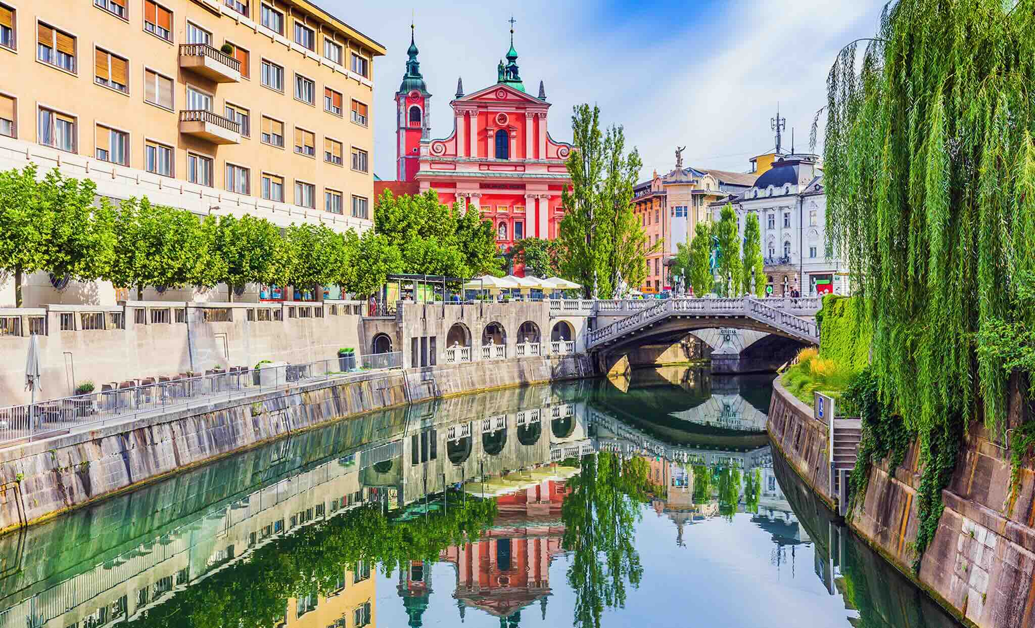 Joli canal à Ljubjana