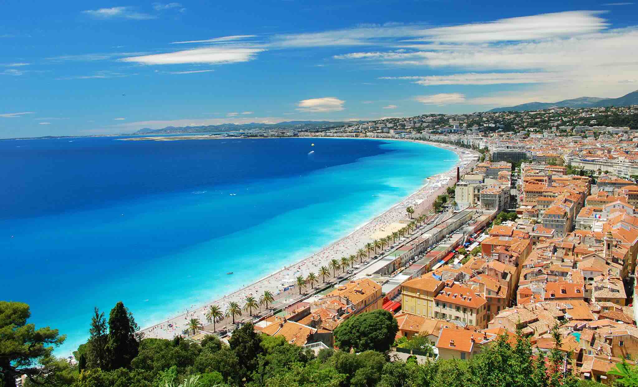 Vue de la baie des Anges à Nice