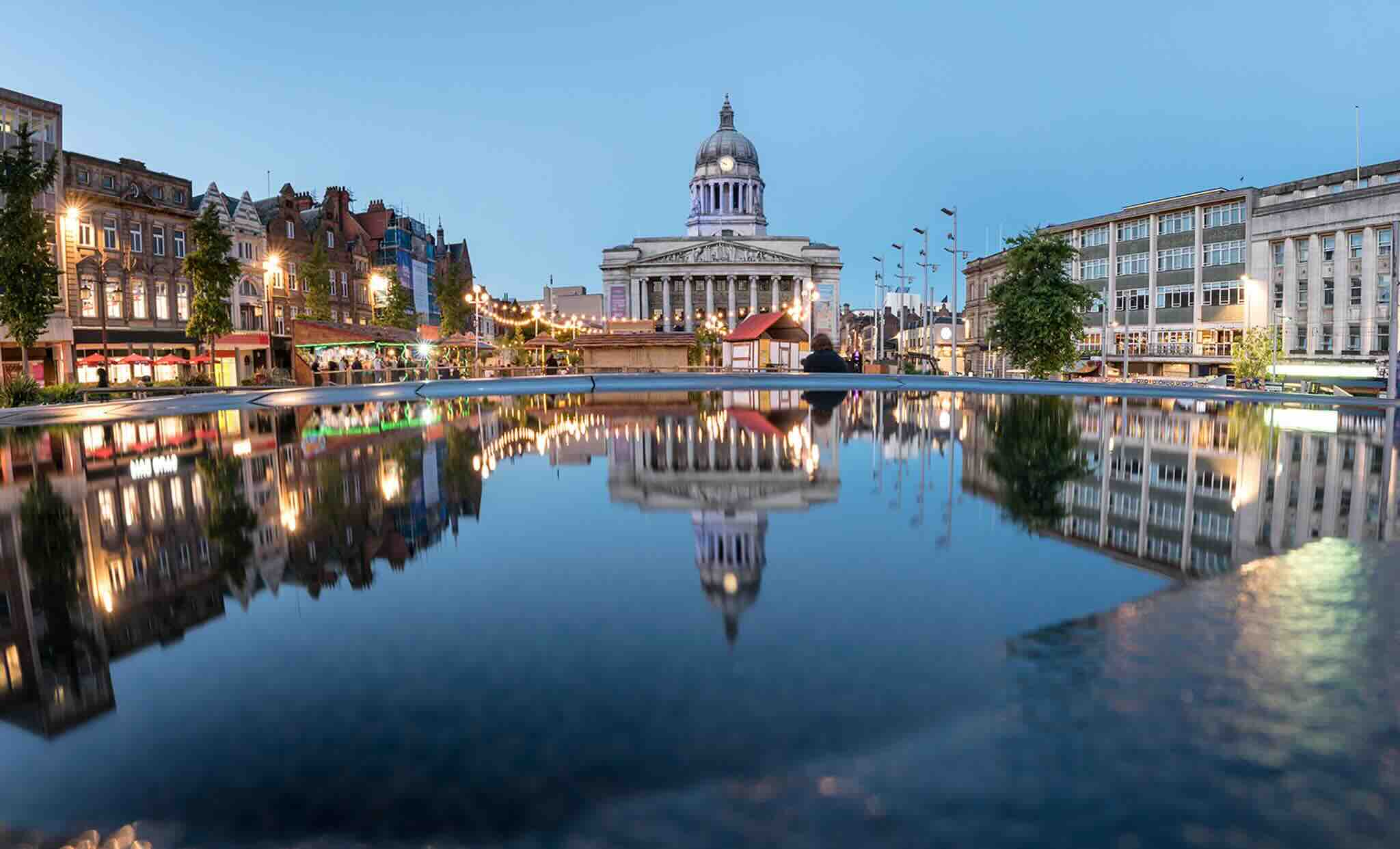 Nottingham en fin de journée