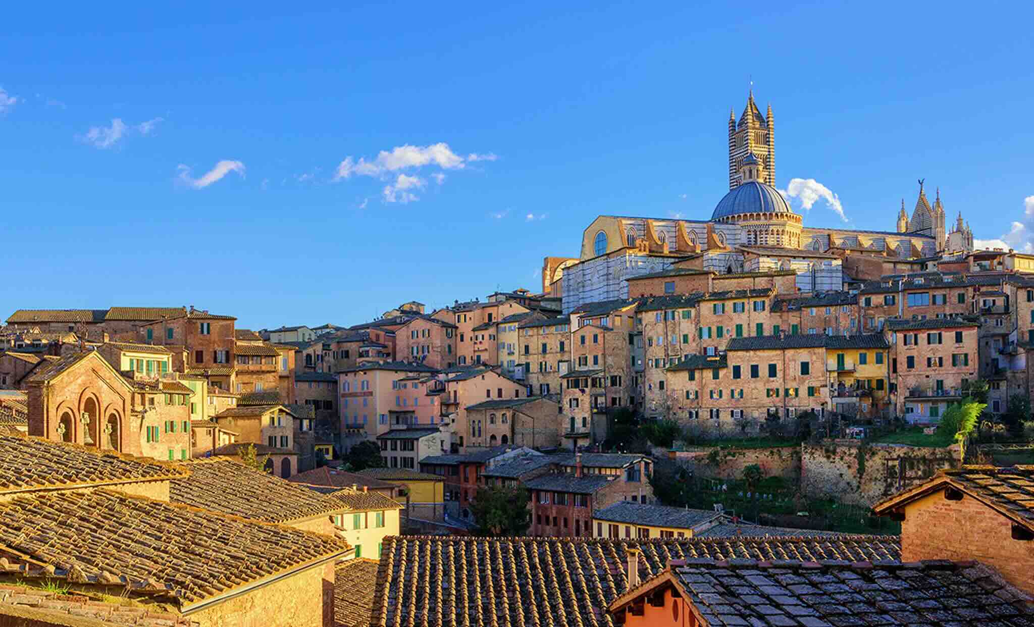 Panorama ensoleillé de Sienne