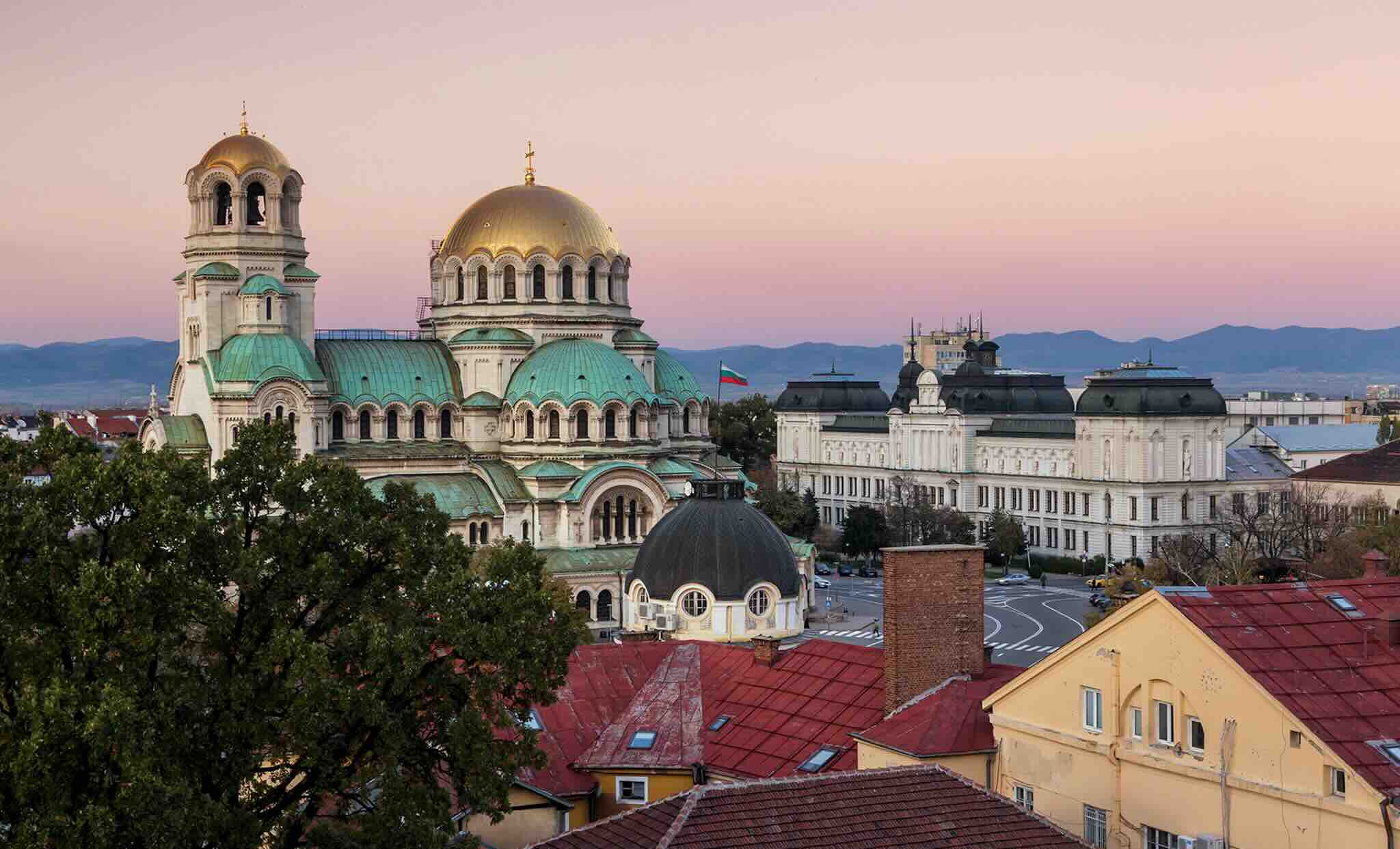 Panorama de Sofia en fin de journée