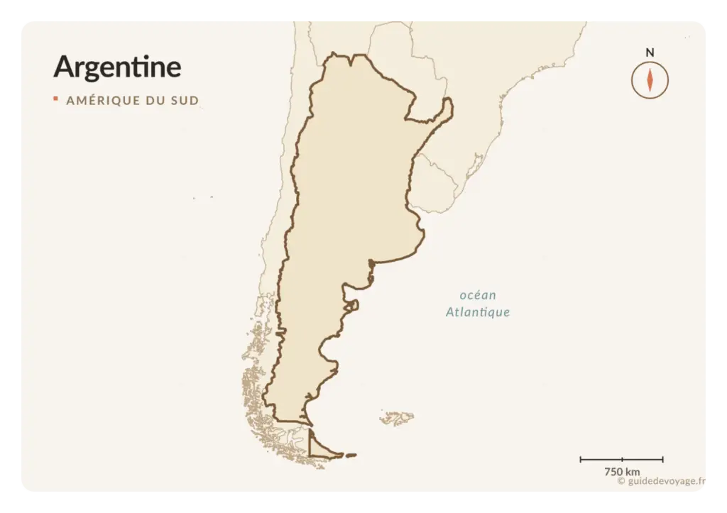 Carte vierge de l'argentine