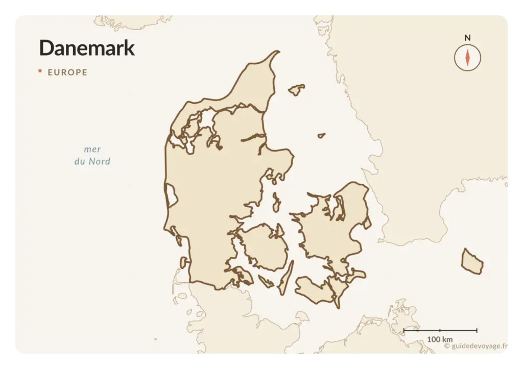 Carte vierge du Danemark