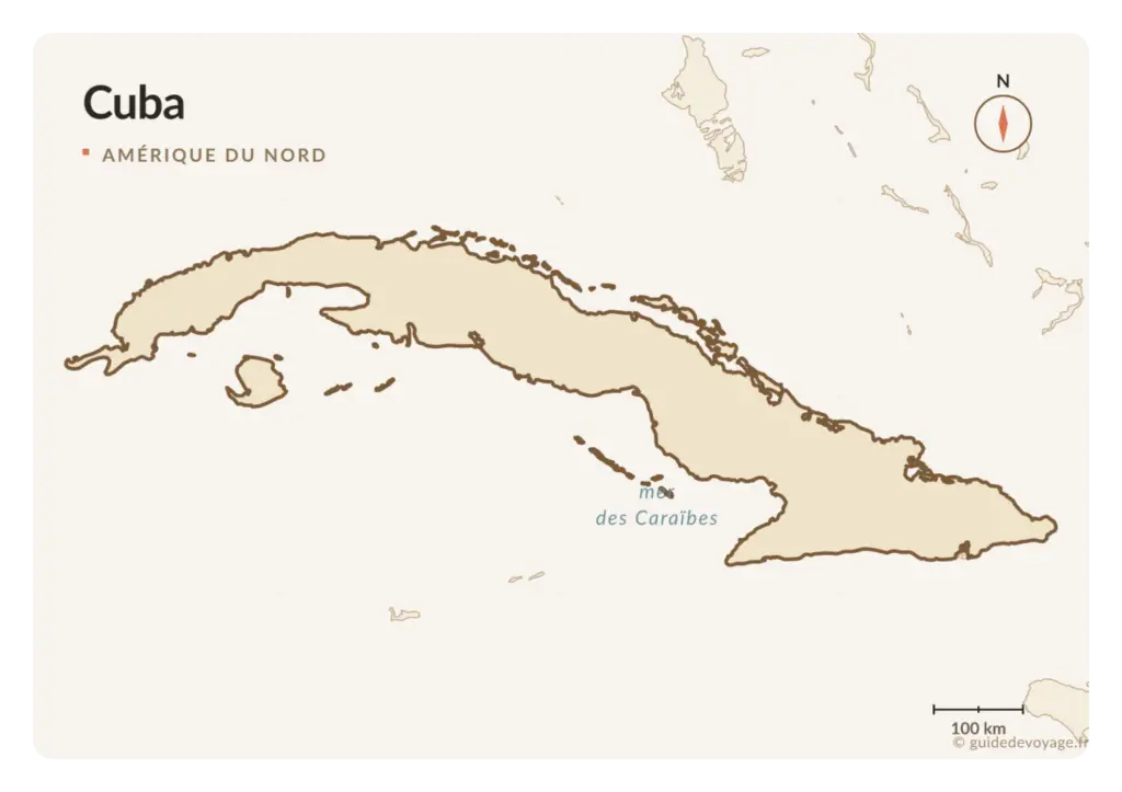 Carte vierge de Cuba