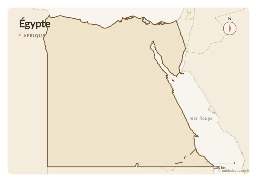 Carte vierge de l'Egypte