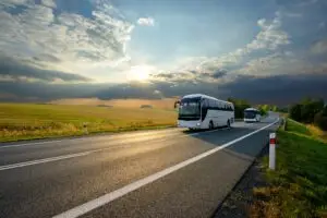 Bus sur les routes européennes